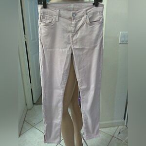 NWOT SEVEN FR ALL MANKIND Light PINK Blush Skinny PANTS STRETCHY! SZ. 28 🔥🔥🔥